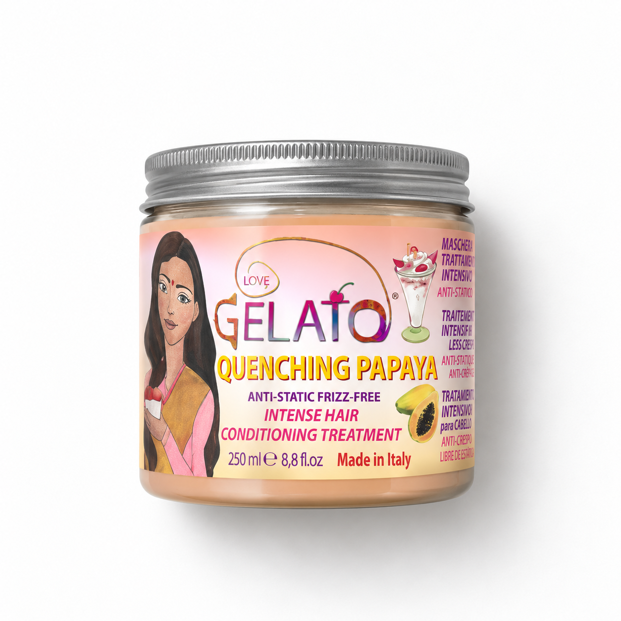 Маска з вирівнюючим і антистатичним ефектом BES Gelato Papaya — 250 мл