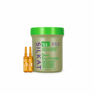 Лосьйон для жирної шкіри голови BES Silkat Sebo Regulator S2 — 120 ml (12 × 10 ml)